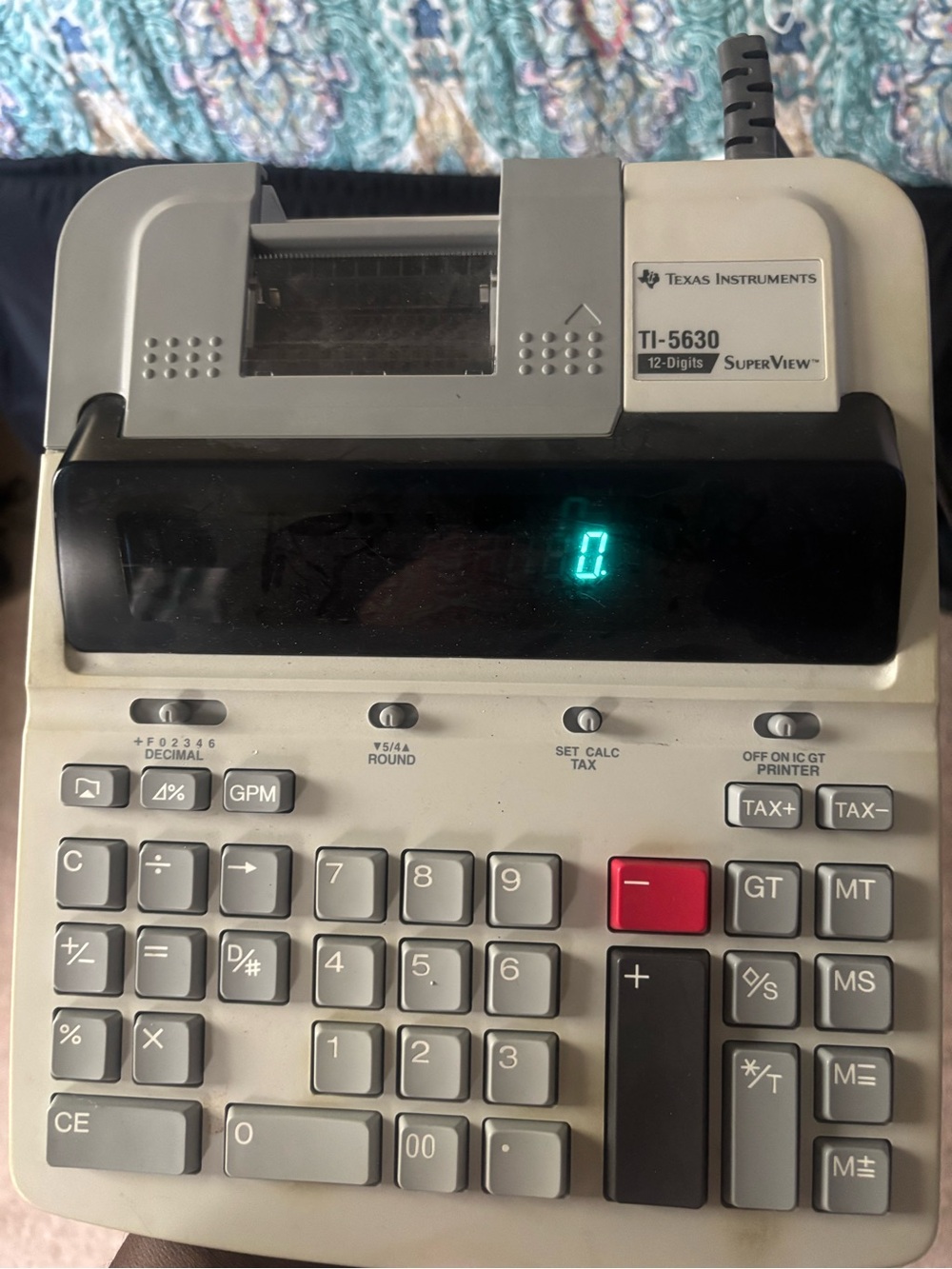 Texas Instruments TI-5630 Gray Desktop Printing Calculator